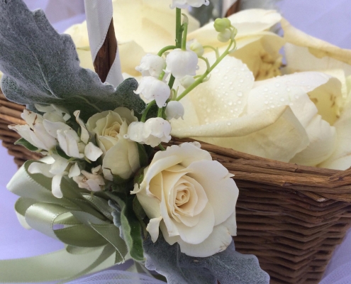 basket with flowers